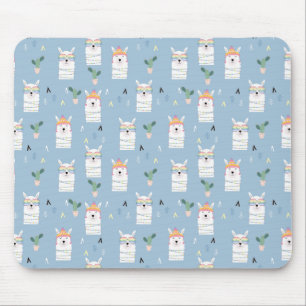 Rainbow Sunglasses Llama Pattern Mouse Mat