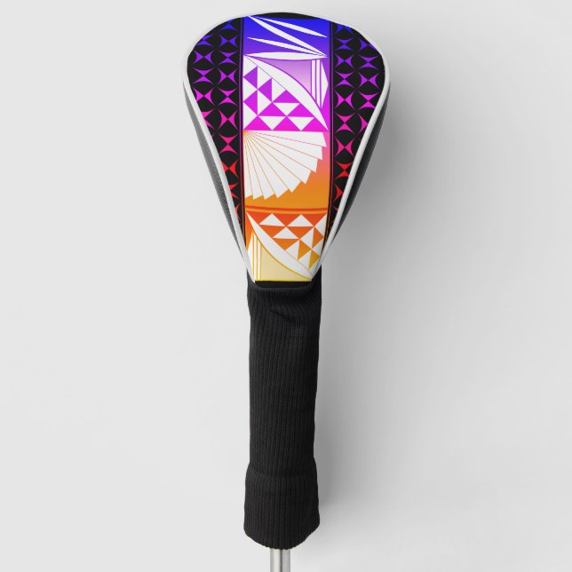 Rainbow Sunrise Golf Head Cover (Front)