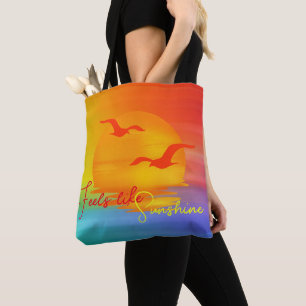 Rainbow Sunrise Sunshine Tote Bag