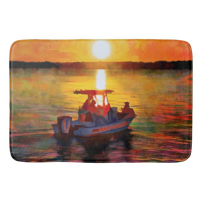 Rainbow Sunset on Hilton Head Bath Mat (Front)