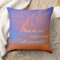 Rainbow Sunset Photo Believe in Magic Quote Bold
