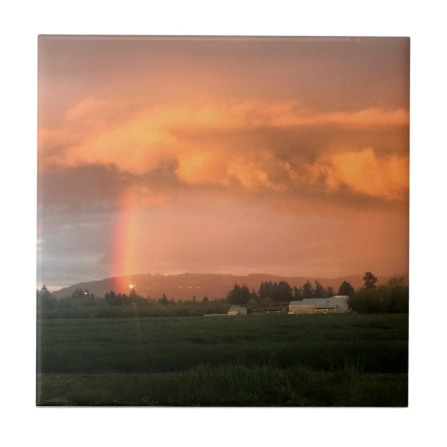 Rainbow Sunset Tile (Front)