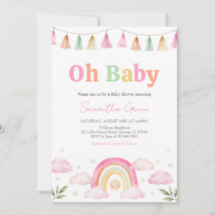 Rainbow Sunshine Baby Shower Invitation