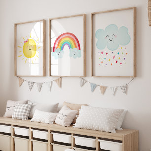 Rainbow Sunshine Clouds Nursery