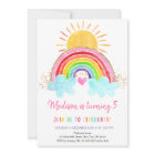 Rainbow Sunshine Pink Gold Birthday
