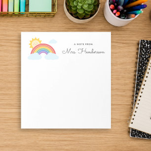 Rainbow Sunshine Teacher Notepad