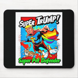 Rainbow Super Trump 2025 Protect Our Cats And Duck Mouse Mat