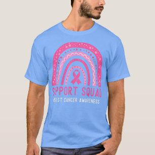 Rainbow Support Squad Breast Cancer Awareness Pink T-Shirt