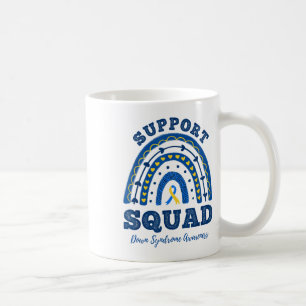 Rainbow Support Squad Down Syndrome Awareness  Coffee Mug