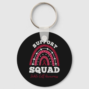 Rainbow Support Squad Sickle Cell Awareness Key Ring