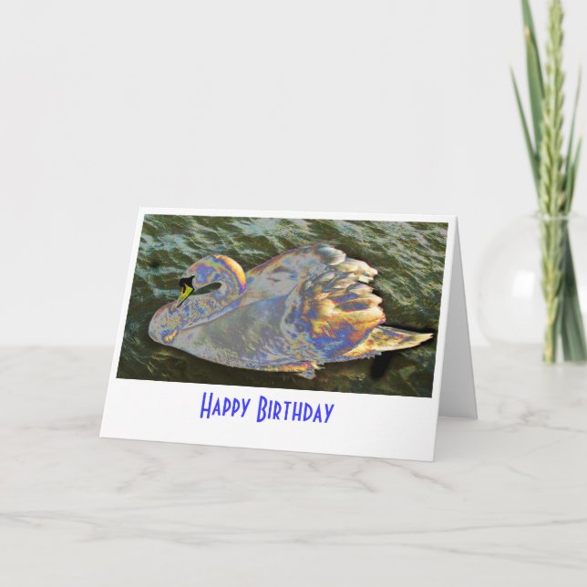Rainbow Swan Card (Front)