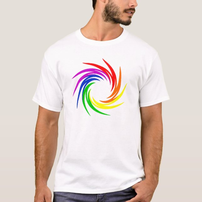 Rainbow Swirl1 T-Shirt (Front)