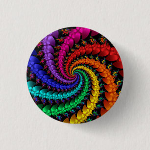 Rainbow Swirl - 3 Cm Round Badge