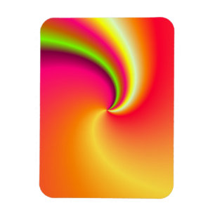 Rainbow Swirl Background Magnet