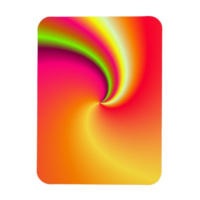 Rainbow Swirl Background Magnet (Vertical)