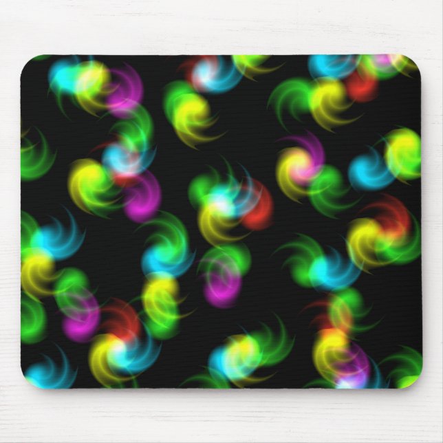 Rainbow Swirl Balls Mousepad (Front)