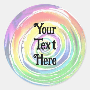 Rainbow Swirl Classic Round Sticker