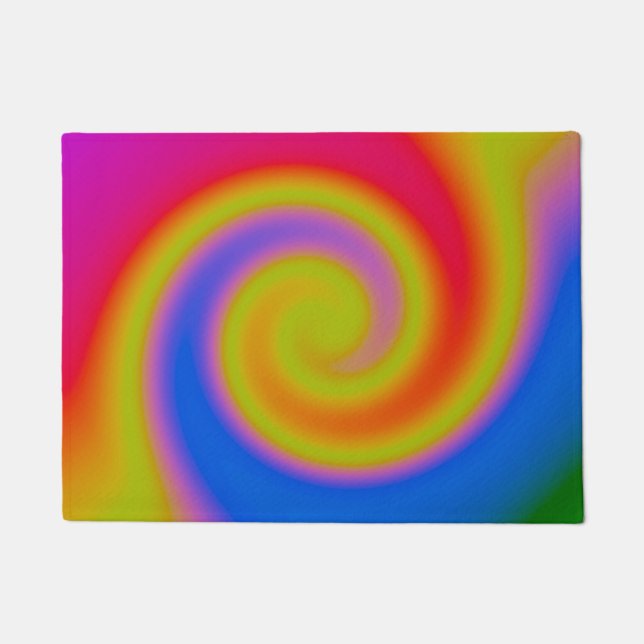 Rainbow Swirl Doormat (Front)