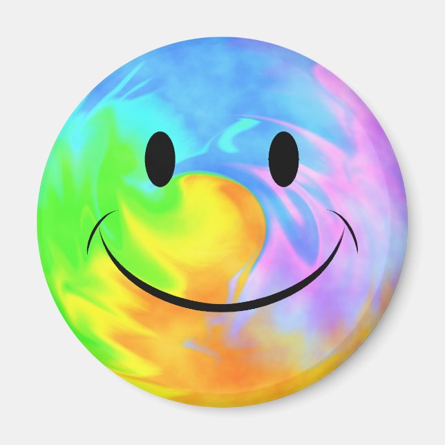 Rainbow Swirl Face Magnet (Front)