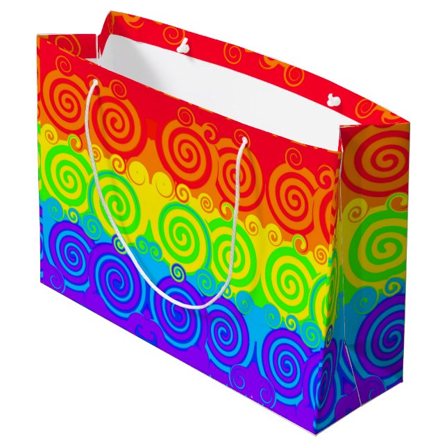 Rainbow Swirl Gift Bag (Back Angled)