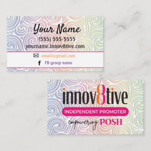Rainbow swirl Innov8tive Posh Business Card