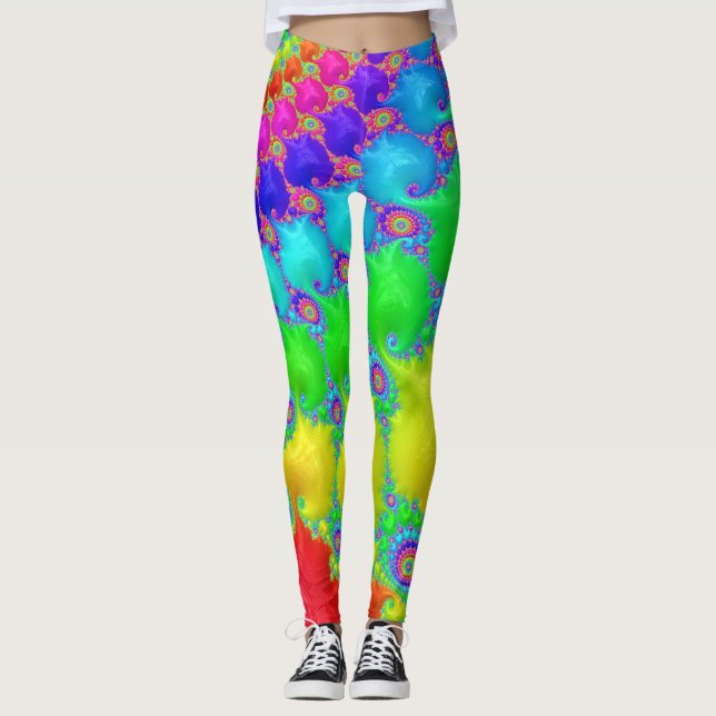 Rainbow Swirl Leggings (Front)