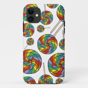 Rainbow Swirl Lollipop Lollipops Candy Pride Case