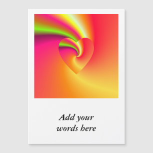 Rainbow Swirl Love Heart