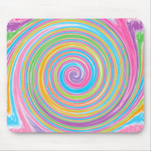 Rainbow swirl pattern     mouse mat