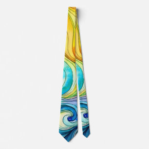 Rainbow Swirl Pattern Tie