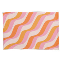 Rainbow Swirl Pink Orange Abstract Retro Sunshine