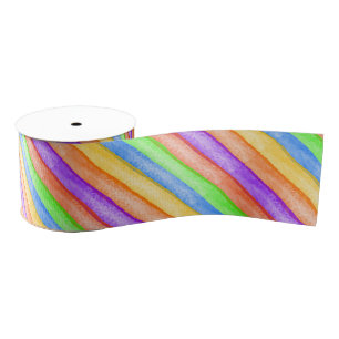 Rainbow swirl ribbon grosgrain ribbon