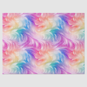 Rainbow Swirl Stardust Decoupage Tissue Paper