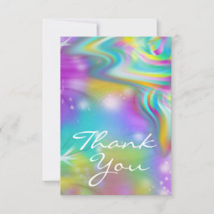 Rainbow Swirl Thank You Card