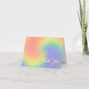 Rainbow Swirl Thank You Card