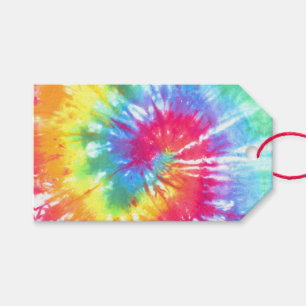 Rainbow Swirl Tie-Dye Gift Tags