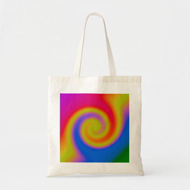 Rainbow Swirl Tote Bag (Front)