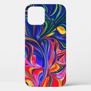 Rainbow Swirl Trippy Glow Stick iPhone 12 Case