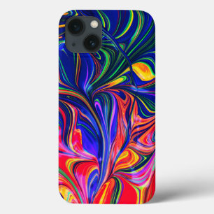 Rainbow Swirl Trippy Glow Stick iPhone 13 Case