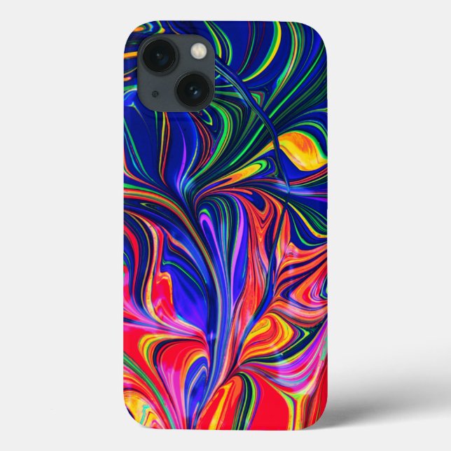 Rainbow Swirl Trippy Glow Stick Case-Mate iPhone Case (Back)