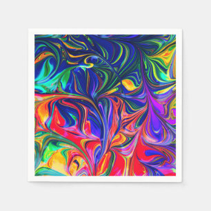 Rainbow Swirl Trippy Glow Stick Napkin