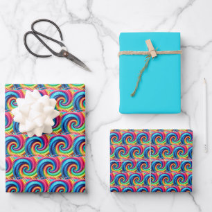 Rainbow Swirl Wrapping Paper Sheet