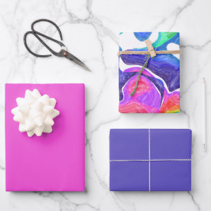 Rainbow Swirls Bath Wrapping Paper Sheet