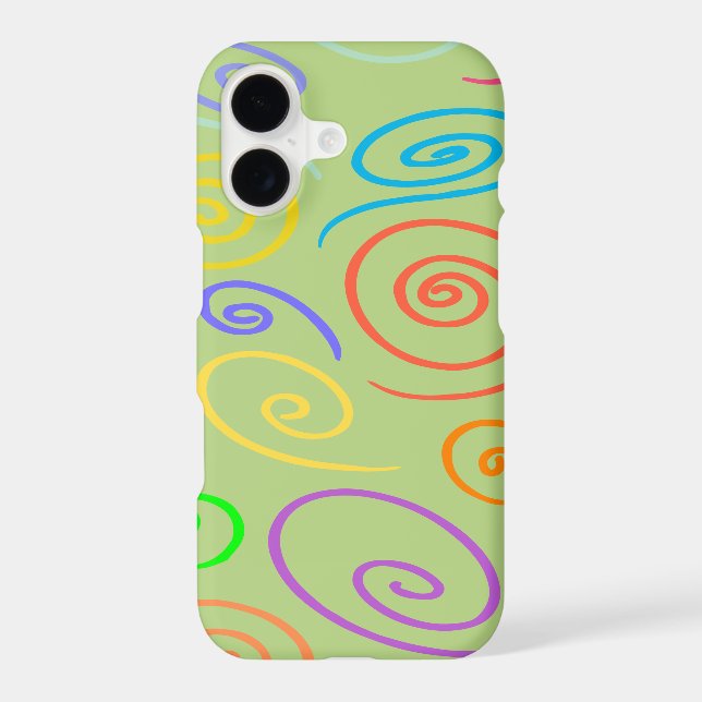 Rainbow Swirls iPhone 17 Case | (Back)