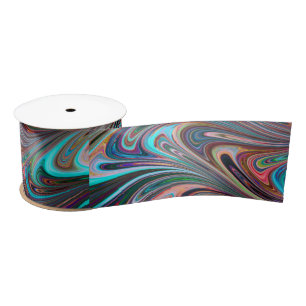 rainbow swirls ribbon satin ribbon