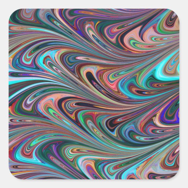 rainbow swirls stickers (Front)