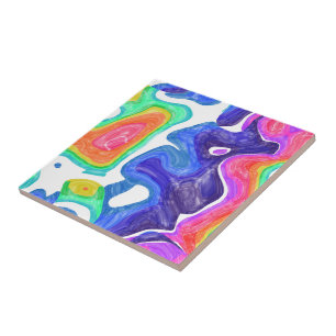 Rainbow Swirls Tile
