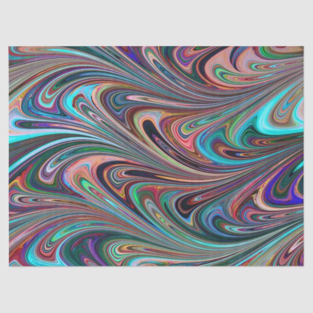 rainbow swirls tissue paper (Front)