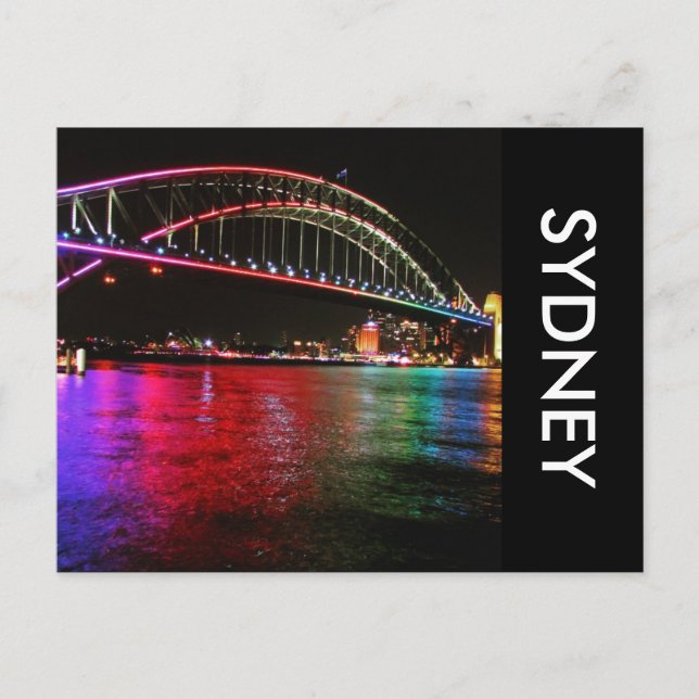 rainbow sydney bridge postcard (Front)