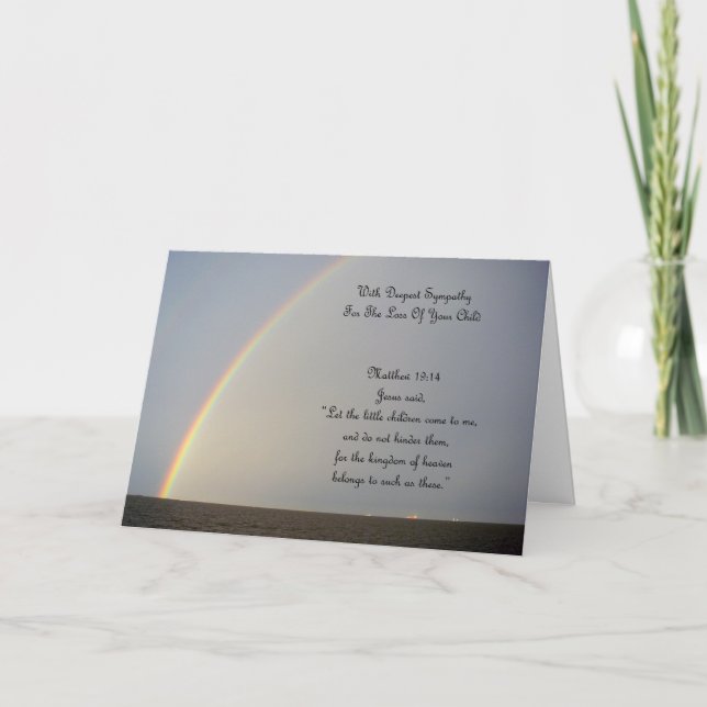 Rainbow Sympathy - Loss Of Daughter Card (Front)
